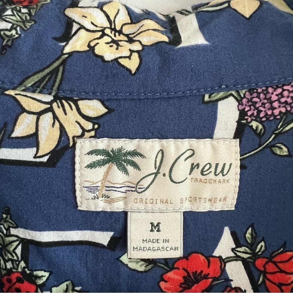 J.Crew Men's Medium Heatwave Summer Floral Short Sleeve Button Up​​​​​ - Picture 7 of 8